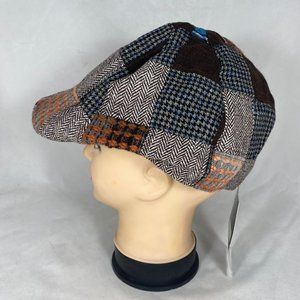 HEADERS  Flat Cap Classic Patchwork Pattern NWT